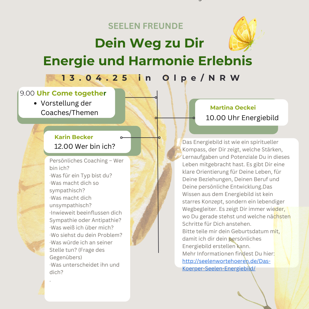 Dein Weg zu Dir - Energie und Harmonie Erlebnis