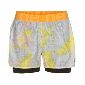 NEWLINE Damen Imotion 2-Lagen Sport Shorts - gelb-grau