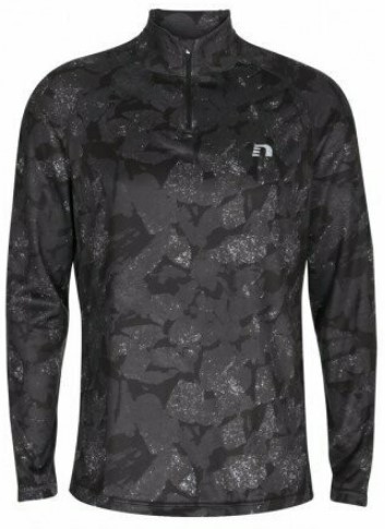 NEWLINE Herren Imotion Printed Shirt - grau-schwarz